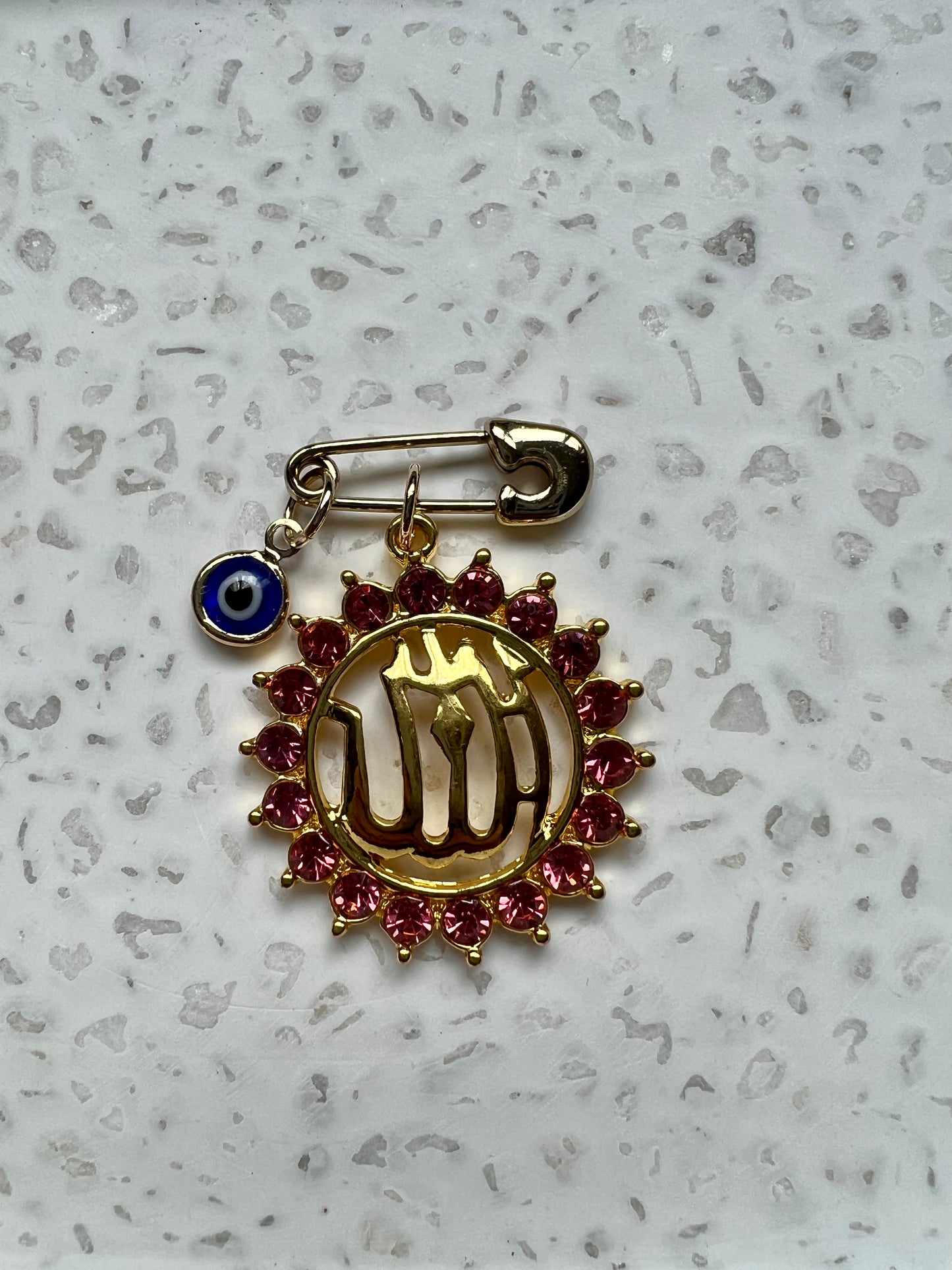 Mini Pin - Pink Diamond Allah Charm