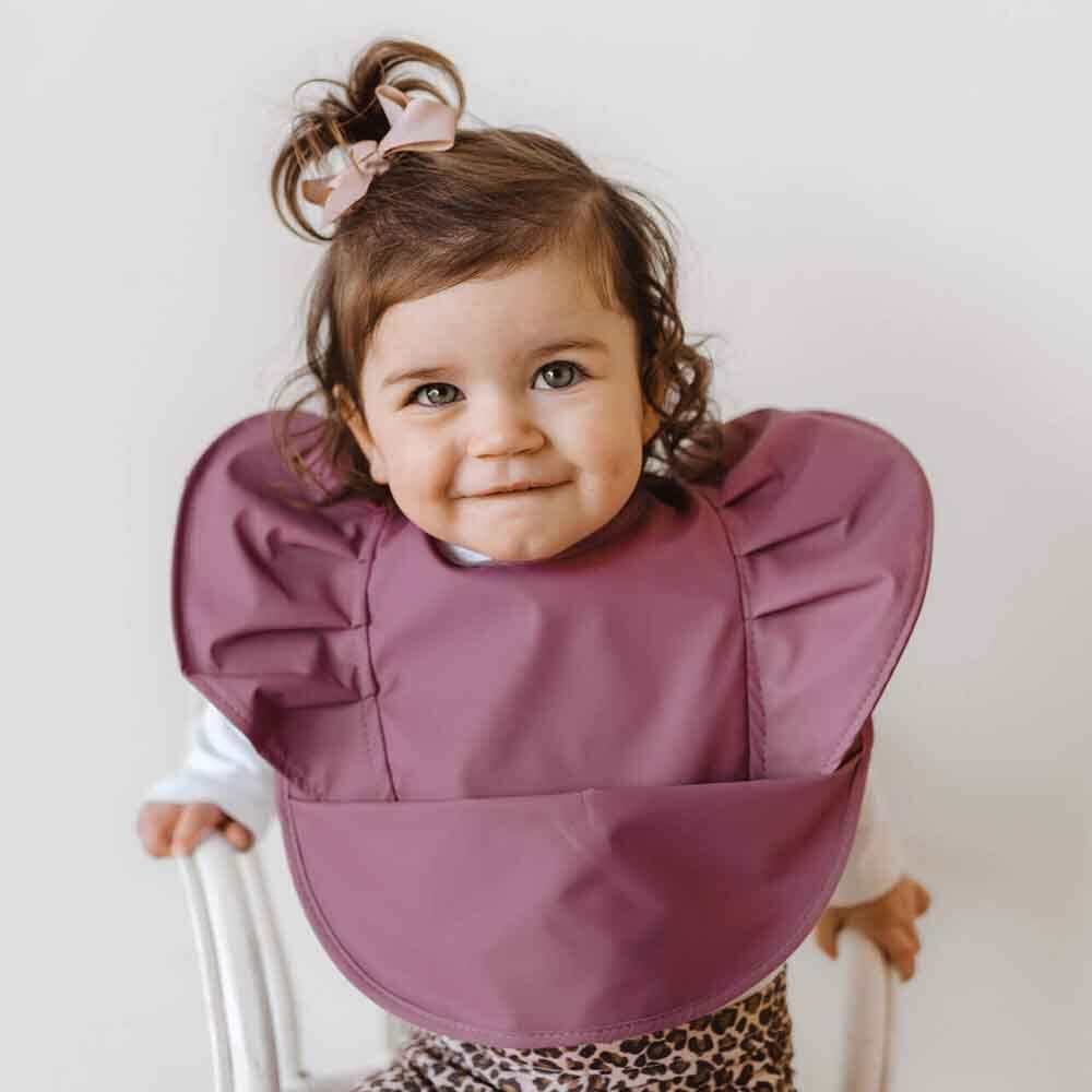 Mauve Frill Snuggle Bib